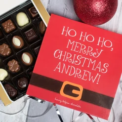 Card Factory Personalised Belgian Chocolates - Santa Suit