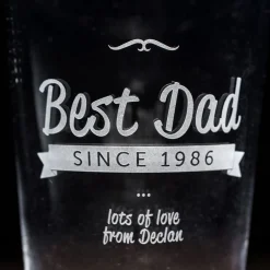 Card Factory Personalised Best Dad Pint Glass