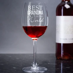 Outlet Personalised Best Grandma In The World Wine Glass Personalised Glasses|Glassware