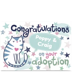 Card Factory Personalised Bev Hopwood New Baby Card - Adoption