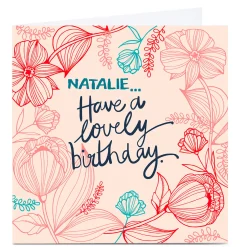 Card Factory Personalised Bev Hopwood Birthday Card - Lovely Birthday