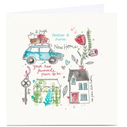 Discount Personalised Bev Hopwood New Home Card - Favourite Place Premium Square|New Home
