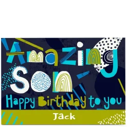 Kids Card Factory Personalised Bev Hopwood Birthday Card - Amazing Son