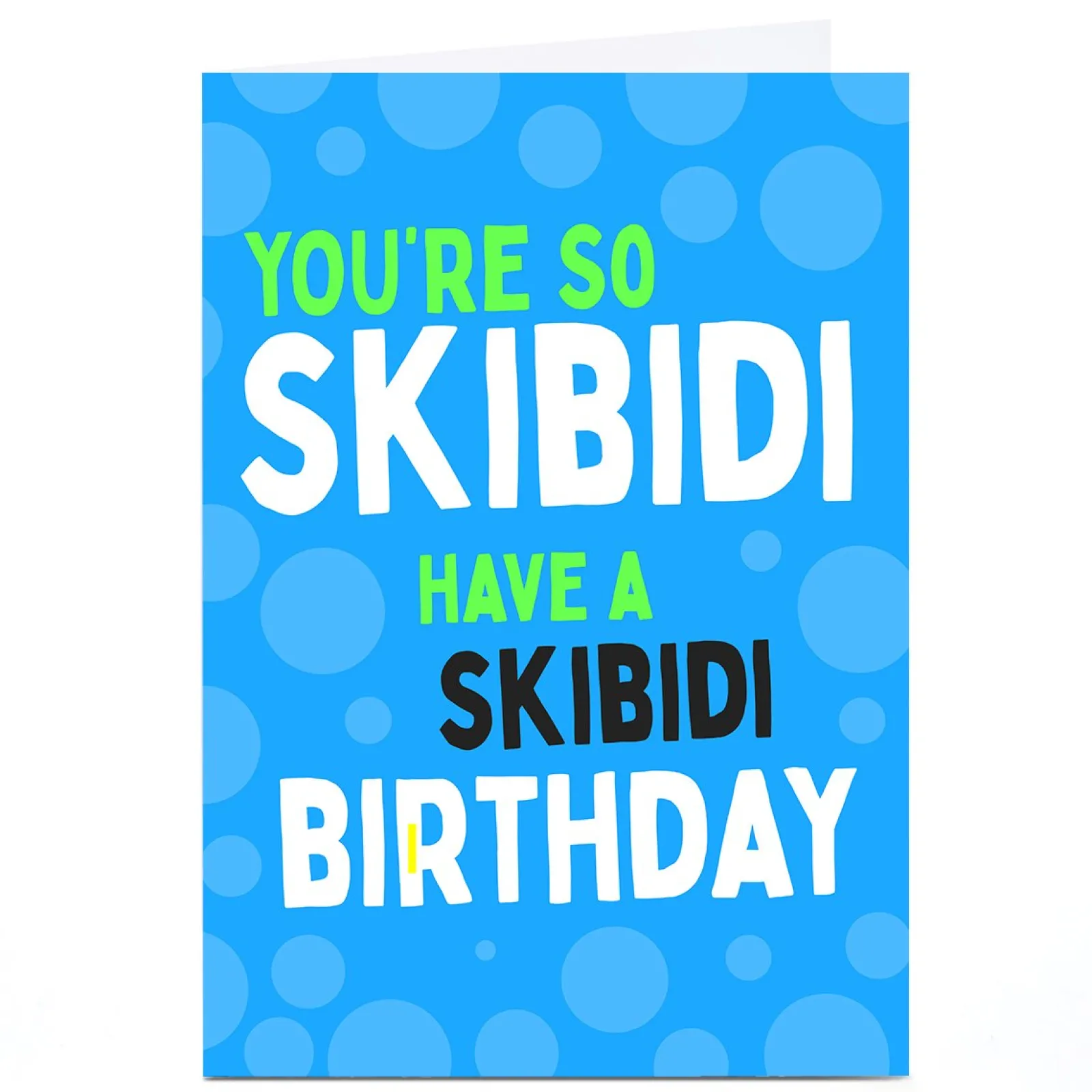Kids Card Factory Personalised Birthday Card - Skibidi
