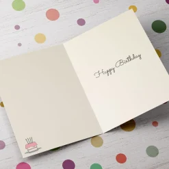 Card Factory Personalised Birthday Card - Cake, Booze, Birthdaying