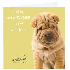 Card Factory Personalised Birthday Card - Not Another Wrinkle