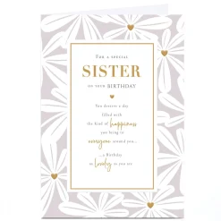 Card Factory Personalised Birthday Card - A Birthday as Lovely as You Are, Sister