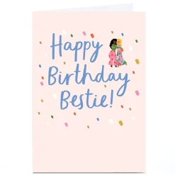 Card Factory Personalised Birthday Card - Happy Birthday Bestie