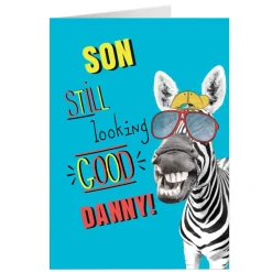 Personalised Birthday Card - Son, Still Looking Good Zebra For Son|Funny