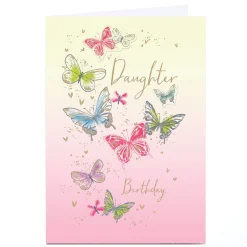 Hot Personalised Birthday Card - Floating Butterflies, Daughter Daughter|For Daughter