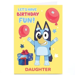 Sale Personalised Birthday Card - Bluey Daughter Yellow Kids For Kids|Daughter