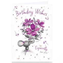 Card Factory Personalised Birthday Card - Birthday Wishes Especially For You Mouse