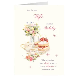 Card Factory Personalised Birthday Card - A Treat Or Two, Wife
