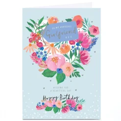 Best Personalised Birthday Card - Beautiful Day Flowers, Girlfriend For Girlfriend|Birthday
