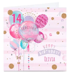 Outlet Personalised Birthday Card - Pastel Balloons Granddaughter, Any Age For Granddaughter|Granddaughter