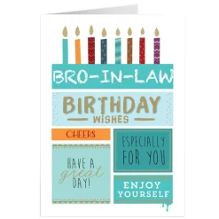 Card Factory Personalised Birthday Card - Brother-in-Law, Birthday Wishes