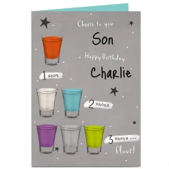 Card Factory Personalised Birthday Card - Cheers To You