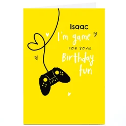 New Personalised Birthday Card - I'm Game BOY For Husband|For Friend