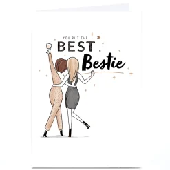 Card Factory Personalised Birthday Card - You Put The Best in Bestie