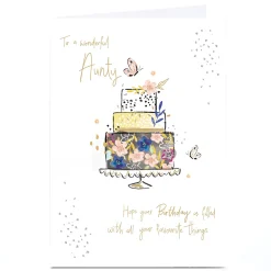 Hot Personalised Birthday Card - Filled With Your Favourite Things, Aunty For Auntie|Birthday