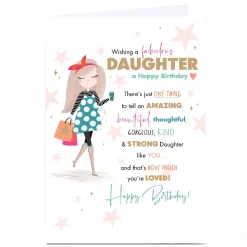 Sale Personalised Birthday Card - Amazing, Beautiful, Thoughtful, Strong Daughter For Daughter|Daughter
