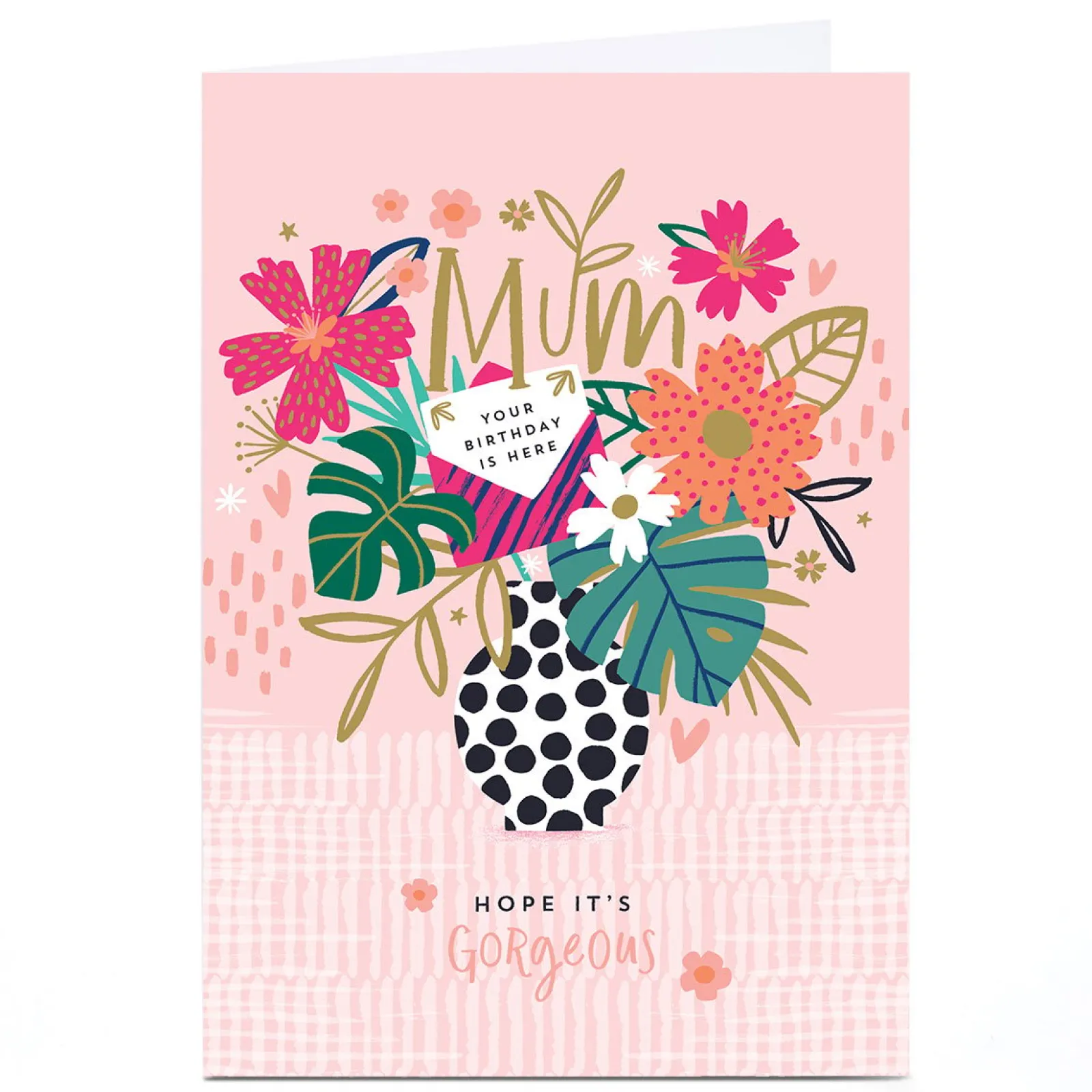Online Personalised Birthday Card - Gorgeous Flower Vase, Mum For Mum|Mum