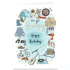 Card Factory Personalised Birthday Card - Outdoorsy Hobbies, Bampy