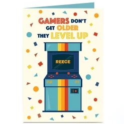 Card Factory Personalised Birthday Card - Gamers Don't Get Old