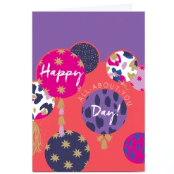 New Personalised Birthday Card - Floral balloons Kids For Sister|For Niece