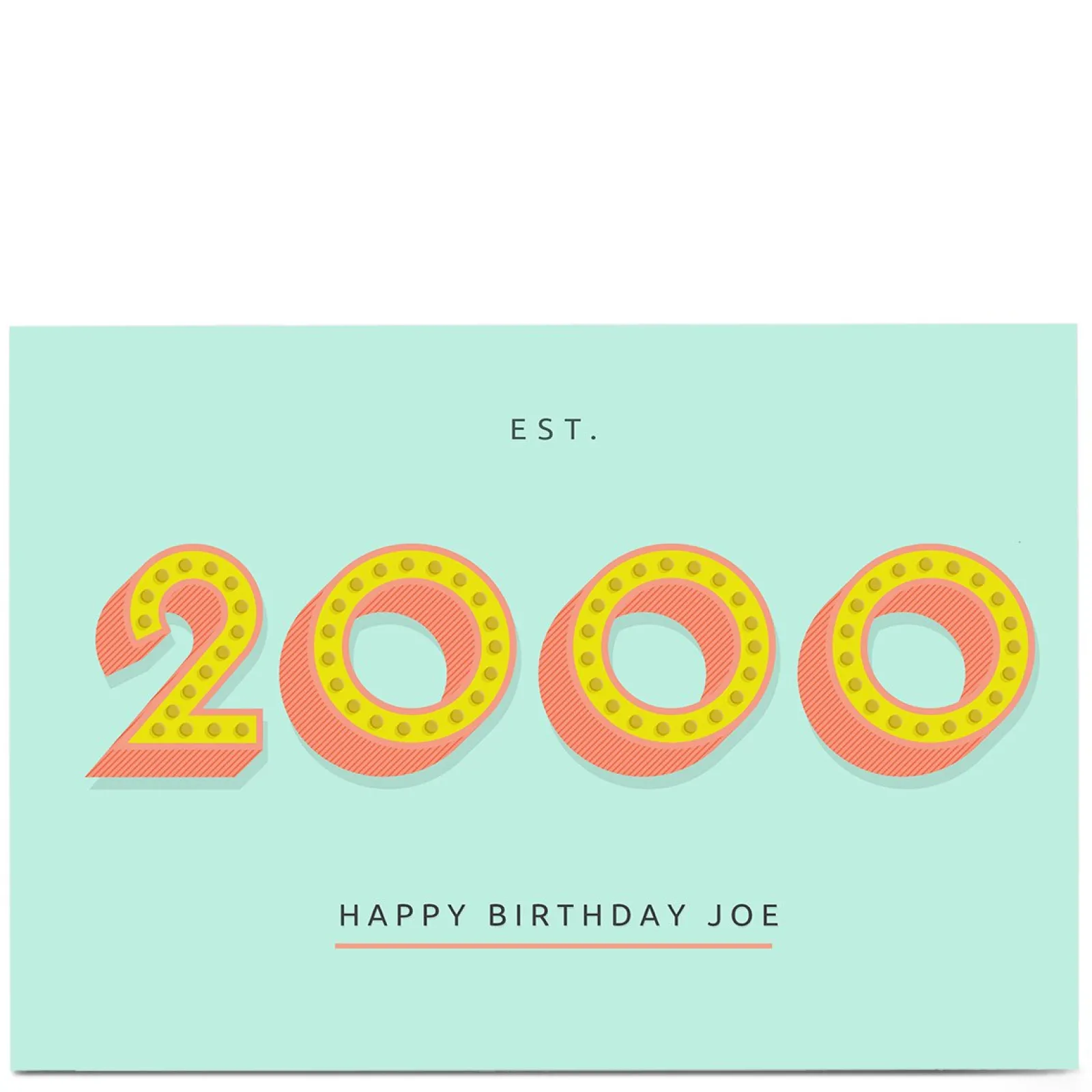 Best Personalised Birthday Card - Est. Any Date Editable Age|Birthday