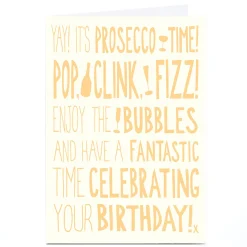 Outlet Personalised Birthday Card - Prosecco Time! For Mum|For Granddaughter