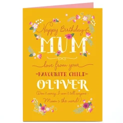 New Personalised Birthday Card - Mum's The Word For Mum|Mum