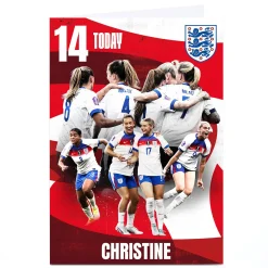 Discount Personalised Birthday Card - Lionesses England Team 14 Today For Friend|Trending