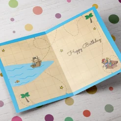 Kids Card Factory Personalised Birthday Card - Treasure Island