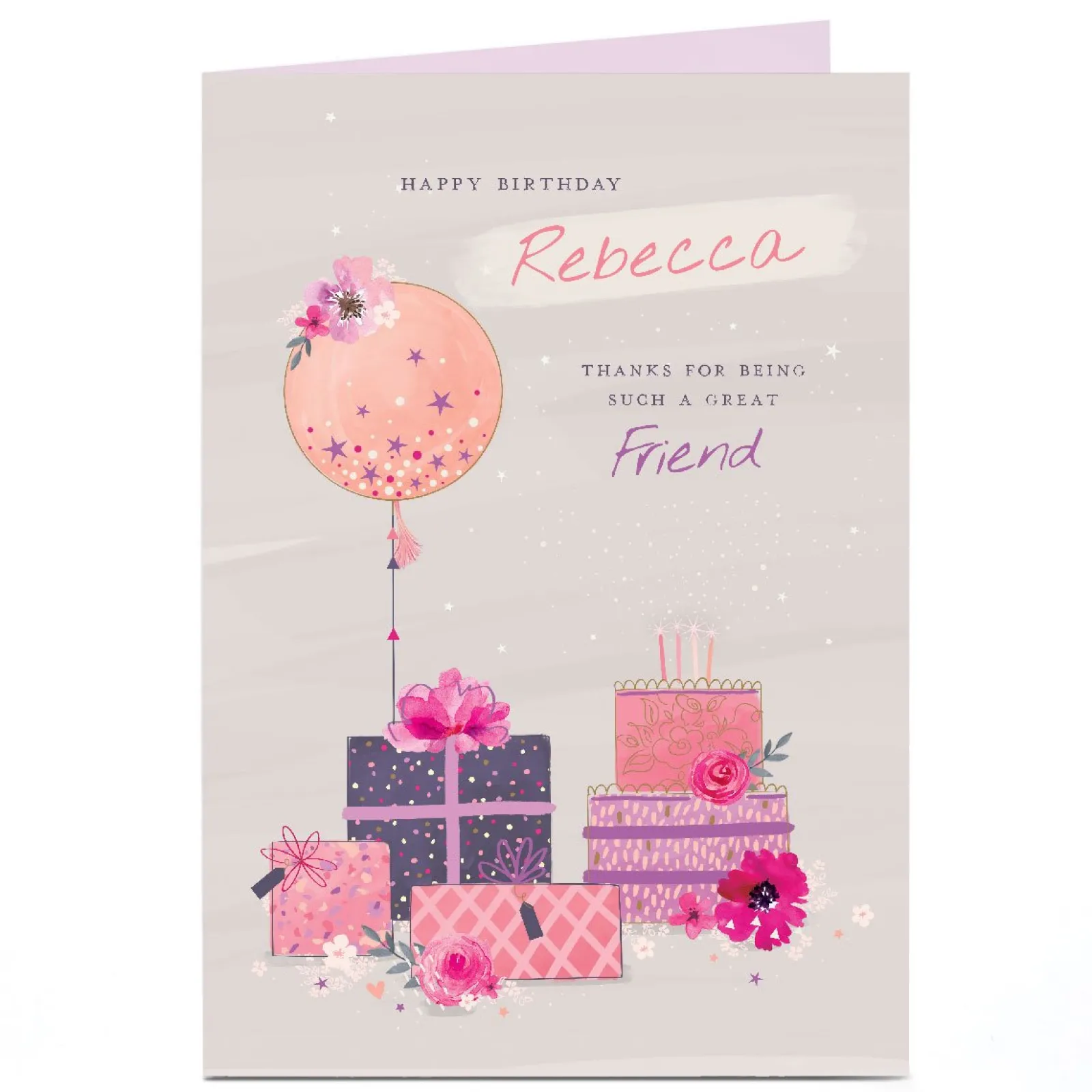 Personalised Birthday Card - Such a Great, Pink Gifts For Friend|Female Friend