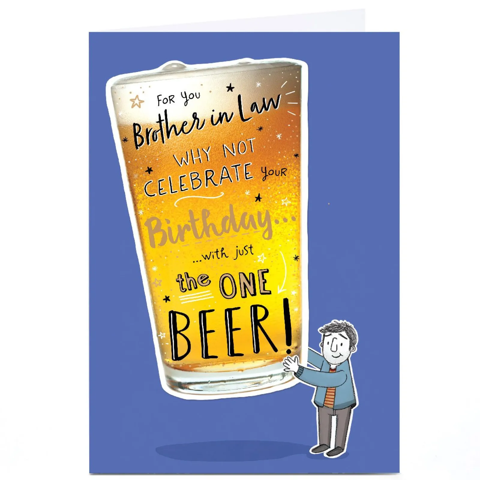 New Personalised Birthday Card - Just The One Beer, Brother In Law Birthday|For Him
