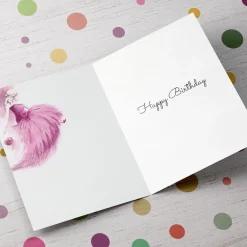 Card Factory Personalised Birthday Card - Pink Fabulous Lady, Editable Age