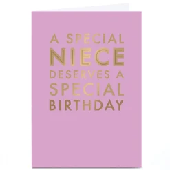 Card Factory Personalised Birthday Card - A Special Niece Deserves A Special Birthday, Niece
