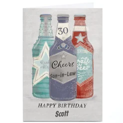Best Personalised Birthday Card - Cheers! Editable Age BOY For Boyfriend|30Th Birthday