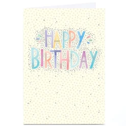 Hot Personalised Birthday Card - Pastels and Speckles For Sister|For Niece