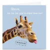 Clearance Personalised Birthday Card - Giraffe Older Than Me Premium Square|Funny