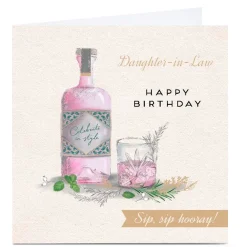 Card Factory Personalised Birthday Card - Sip Sip Hooray, Daughter-in-Law