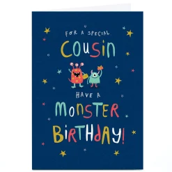 Sale Personalised Birthday Card - Have a Monster Birthday, Cousin Kids For Kids|Birthday