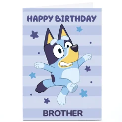 Discount Personalised Birthday Card - Bluey Brother Kids For Brother|For Kids