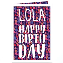 Kids Card Factory Personalised Birthday Card - Triangle Background