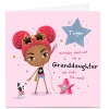 Kids Card Factory Personalised Birthday Card - Popstar Girl Granddaughter