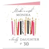 Online Personalised Birthday Card - Make A Wish, Candles, Editable Age For Wife|For Sister