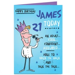 Personalised Birthday Card - Cool & Confident, Editable Age For Son|For Nephew