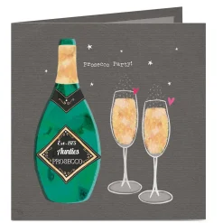 Card Factory Personalised Birthday Card - Auntie's Prosecco Party