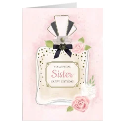 Online Personalised Birthday Card - Perfume Bottle, Sister For Sister|Birthday